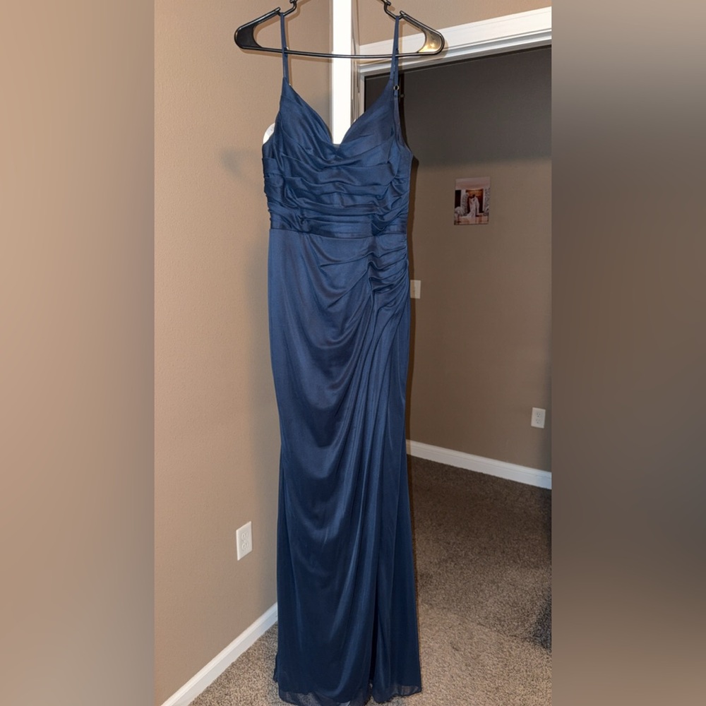Azazie Midnight Blue Maxi Dress